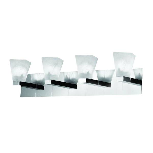 Eurofase Twist 4-Light Chrome Wall Bath Bar Sconce