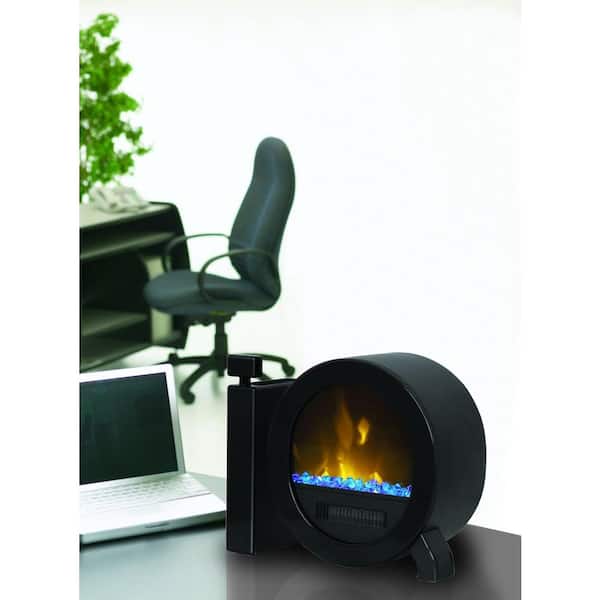 Muskoka IQ 14 in. Personal Desktop Electric Fireplace in Gloss Black