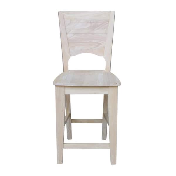 International Concepts Canyon 24 in. Unfinished Wood Bar Stool