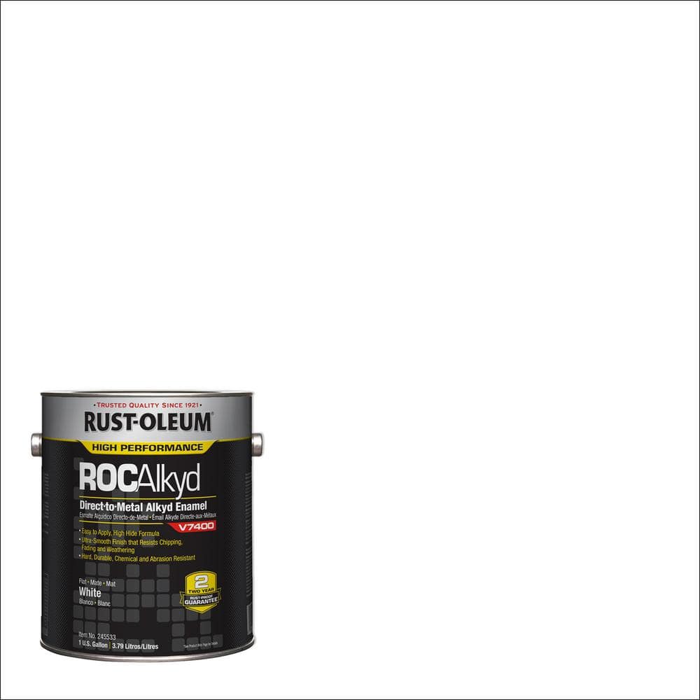 Rust-Oleum 1 Gal. ROC Alkyd V7400 Direct-to-Metal Flat White