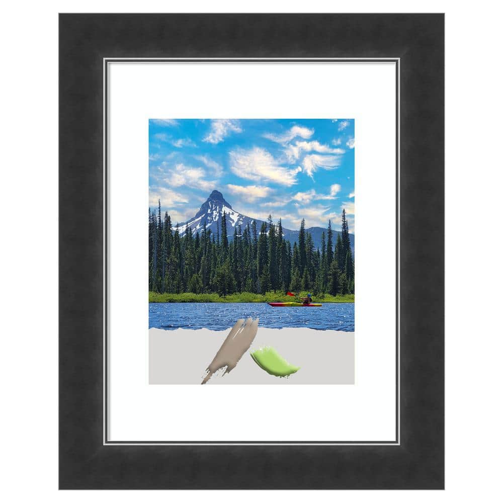 Matte Black Wood and Plastic 14" x 17" Picture Frame