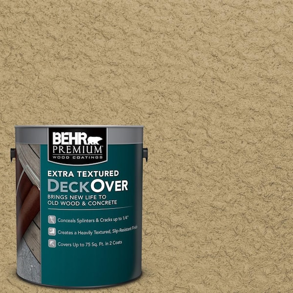 BEHR Premium Extra Textured DeckOver 1 gal. #SC-145 Desert Sand Extra Textured Solid Color Exterior Wood and Concrete Coating