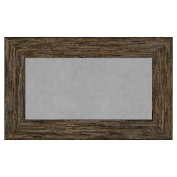 Amanti Art Fencepost Brown 31 in. x 19 in. Framed Magnetic Board