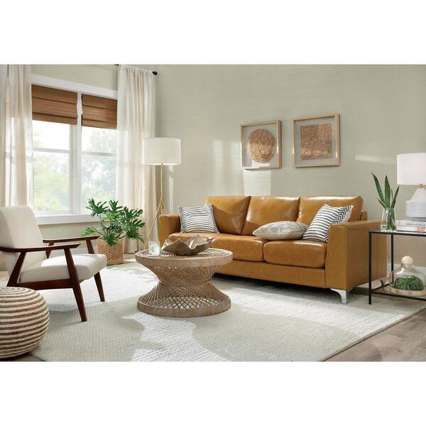 Homesullivan Russel 91 In Caramel Faux Leather 4 Seater Lawson Sofa With Removable Covers 40e938cm 3bsofa The Home Depot Homesullivan Russel 91 In Caramel Faux, Paint For Leather Furniture Home Depot