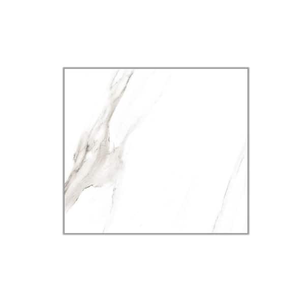 Unbranded Calacatta Venato 24 in. x 24 in. White Polished Porcelain Floor and Wall Tile (15.50 sq. ft./Case)