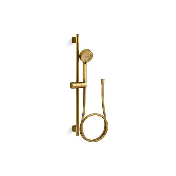 Awaken G90 3-Spray Multifunction Wall Bar Shower Kit With Hand Shower In Vibrant Brushed Moderne Brass