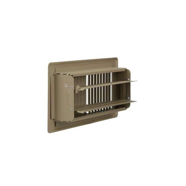 Everbilt - 4 in. x 10 in. 2-Way Steel Floor Register in Brown