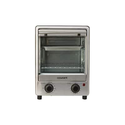 Courant 2-Slice Compact Toaster Oven with Bake Tray and Toast Rack in Black  TO-621K - The Home Depot