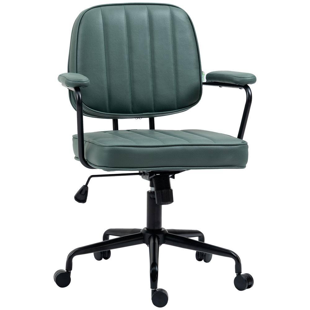 Vinsetto Green Microfiber Cloth Home Office Chair, Computer Desk Chair ...