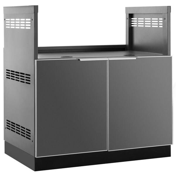 NewAge Products Slate Gray Insert BBQ Grill 33 in. W x 36.5 in. H x 23 in. D Outdoor Kitchen Cabinet