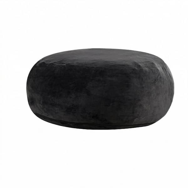 59.06 in. W Black Flannel Large Bean Bag for Living Room, Bedroom