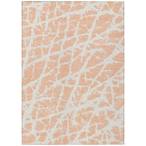 Chantille Machine Washable Indoor/Outdoor ACN501 8 ft. x 10 ft. Peach Geometric Area Rug