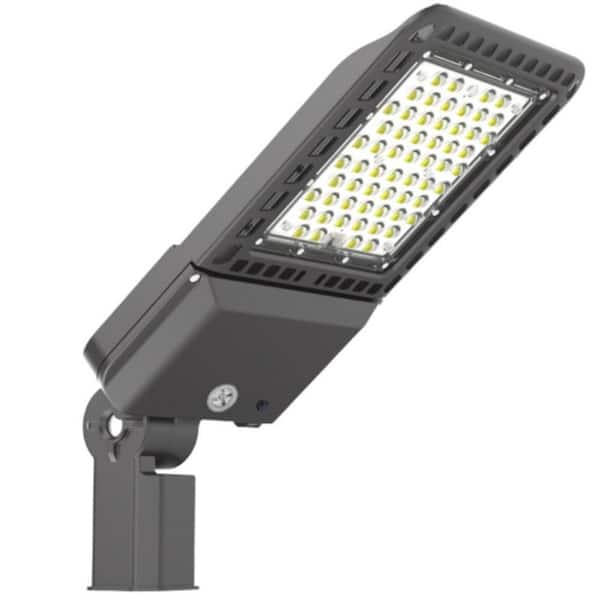 1000-Watt Equivalent 28000 Lumens Bronze 200-Watt Slip Fitter Integrated LED Street Area Flood Light 5000K Dusk to Dawn