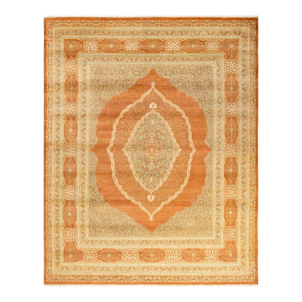 Mogul 8 ft. x 10 ft. Brown Oriental Wool Indoor Area Rug