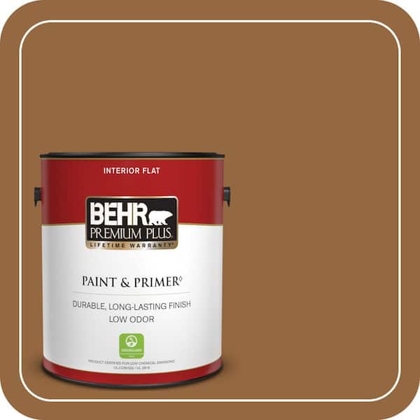 BEHR PREMIUM PLUS 1 gal. #MQ2-06 Gilded Glamour Flat Low Odor Interior Paint & Primer