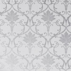 Divine Damask Grey Peel and Stick Non-Woven paper Wallpaper