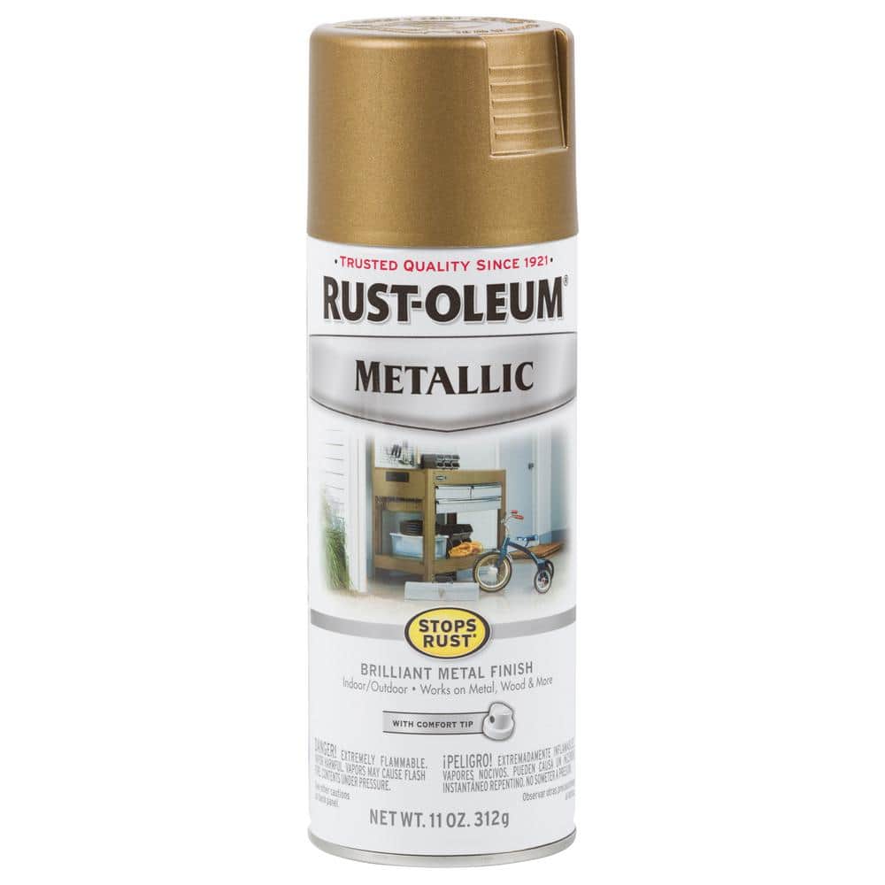 6Pk Rust-Oleum Specialty Acrylic Metallic Gold Spray Paint Covers 12 sq  ft,11 Oz
