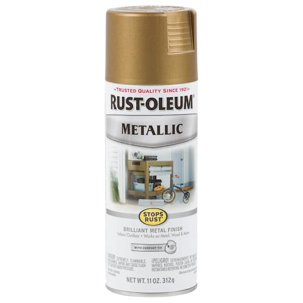 Rust-Oleum Stops Rust 11 oz. Metallic Champagne Bronze Protective Spray  Paint 313142