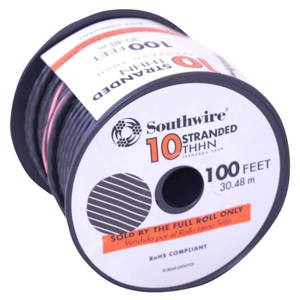 Details about   Republic #10awg Stranded THHN/THWN-2/MTW Building Wire Black/Orange Spiral/100ft