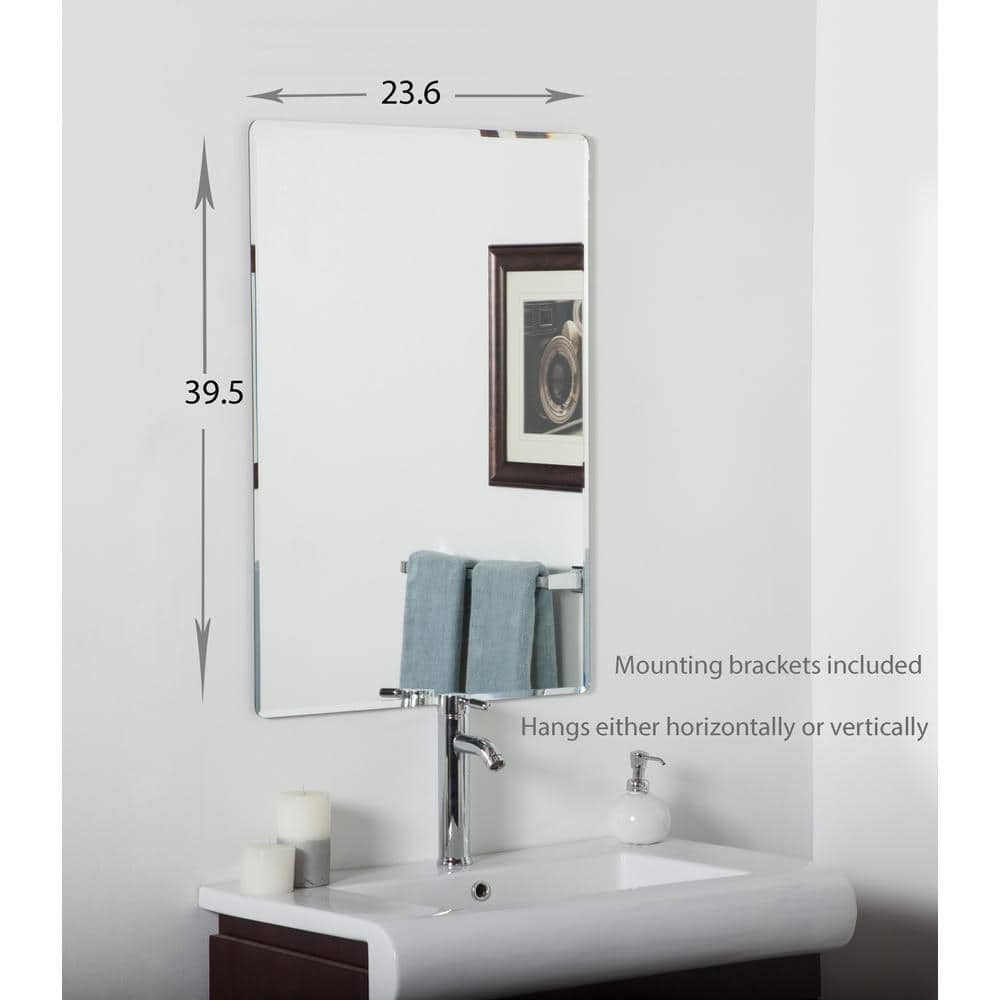 Vera XL 39.5" Frameless Beveled Vanity Mirror
