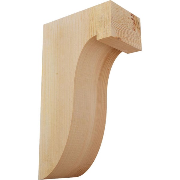 Ekena Millwork 6 in. x 10 in. x 18 in. Douglas Fir Del Monte Rough Sawn Corbel