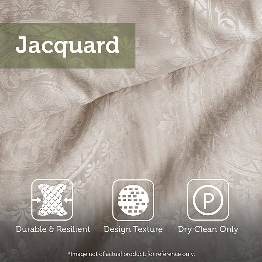 Ivory Queen Cotton Jacquard Comforter Set with Button Accents