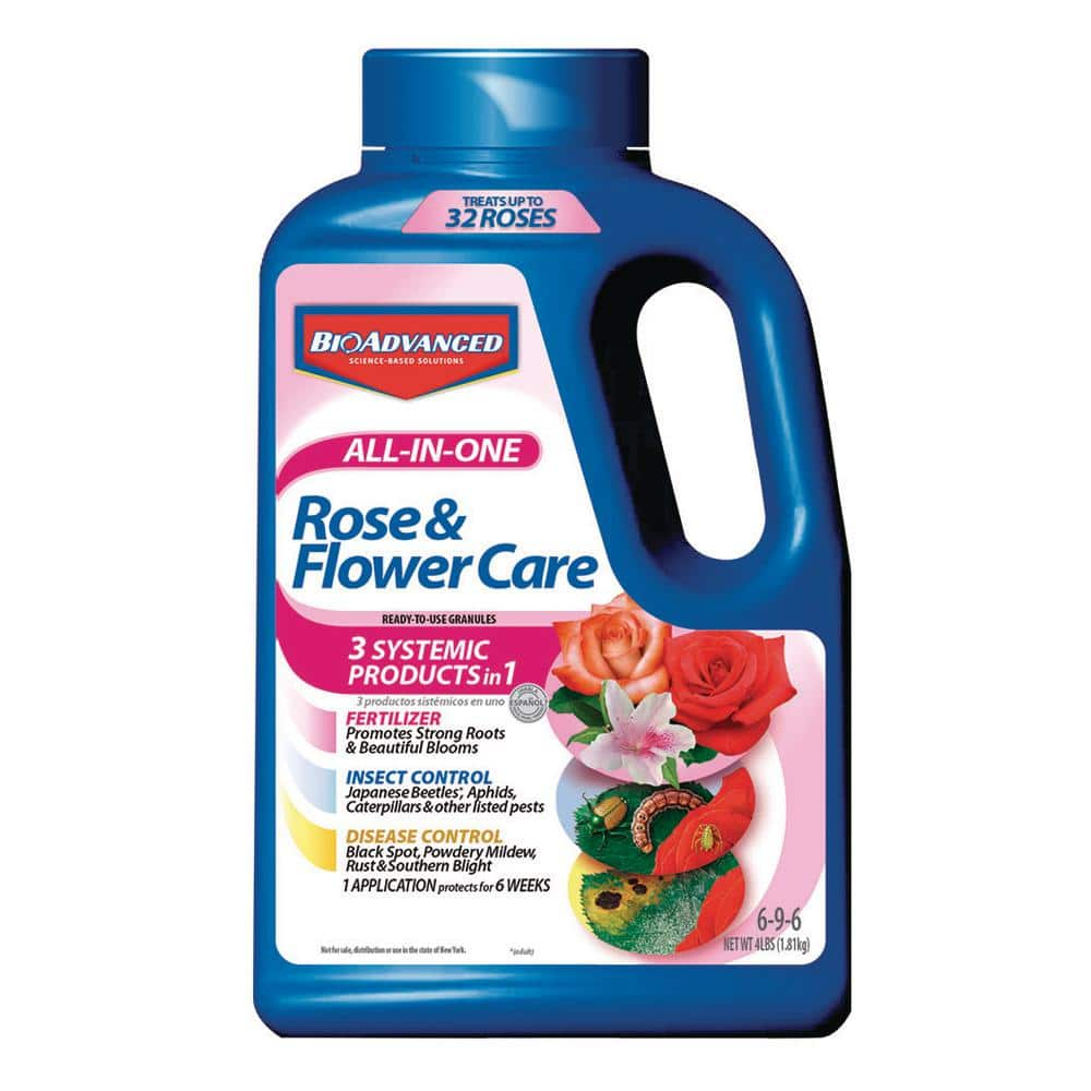 6/pack BioAdvanced All-In-One Rose & Flower Care  Granules  4 Lbs