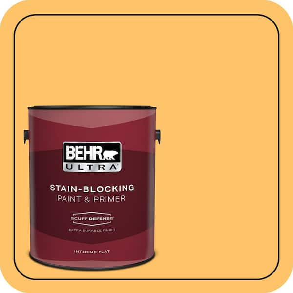 BEHR ULTRA 1 gal. #PPU6-06 Honey Locust Extra Durable Flat Interior Paint & Primer