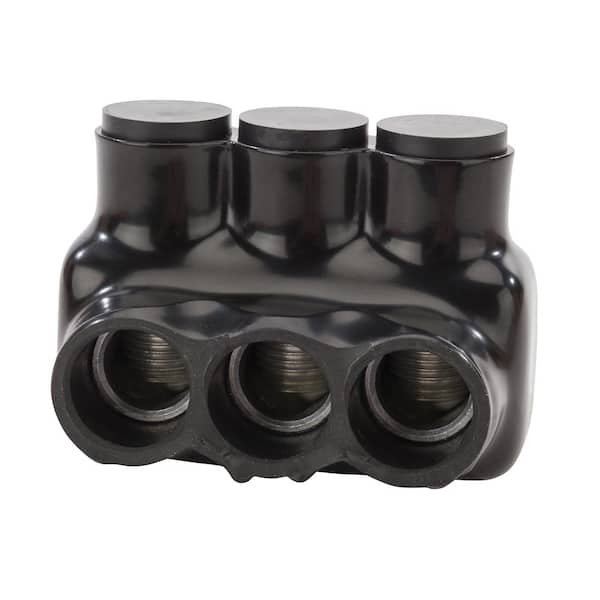 Polaris 3/0-6 AWG Bagged Insulated Multi-Tap Connector, Black