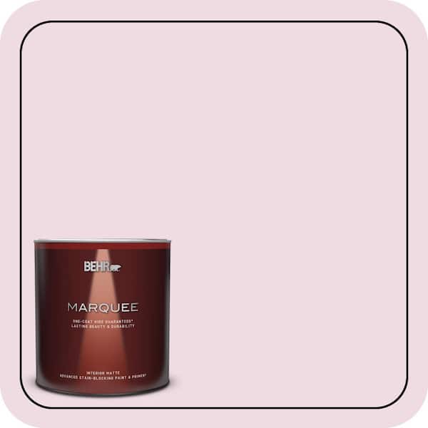 BEHR MARQUEE 1 qt. #M130-1 Pink Posies Matte Interior Paint & Primer