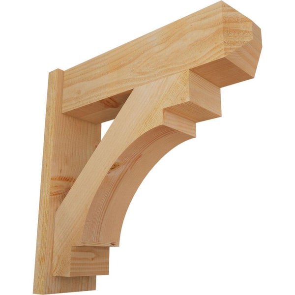 8 in. x 28 in. x 28 in. Merced Craftsman Rough Sawn Douglas Fir Outlooker