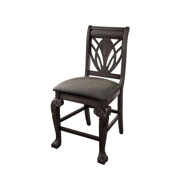 Furniture of America Muriel Dark Gray Counter Height Chairs (Set of 2)