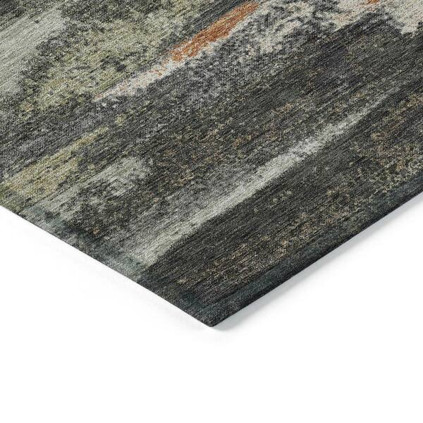 Chantille Machine Washable Indoor/Outdoor Abstract ACN942 Charcoal 10 ft. x 14 ft. Area Rug