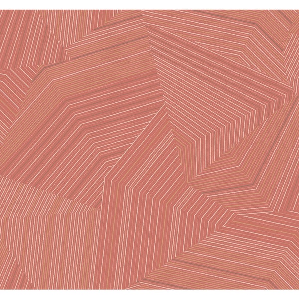 York Wallcoverings Desert Red Dotted Maze Metallic Non-pasted Non-Woven Paper Wallpaper