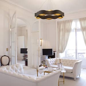 Vaughan Collection 100-Watt Bronze Integrated LED Chandelier