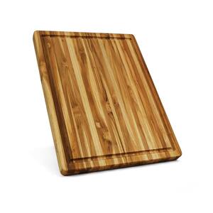 1-Pieces Teak Cutting Board, Multipurpose Food Safe Thick Board for Chopping Cutting Food Meat Fruit Vegetable