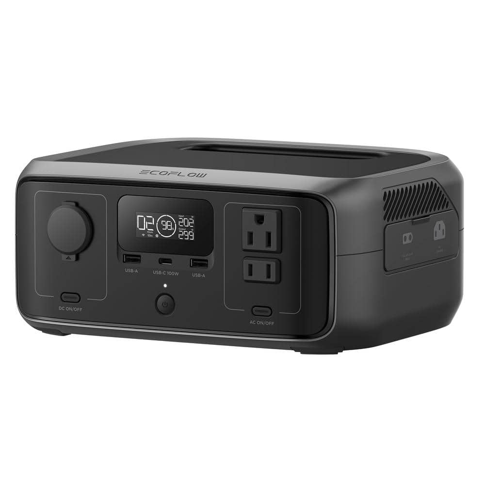 245 Wh River-3, 300-Watt Output, LFP Power Station, Home Backup, Camping, P