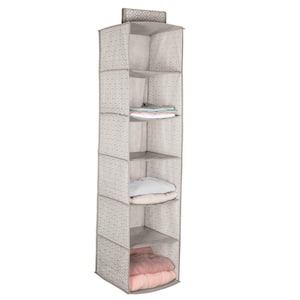 47.24 in. H x 11.81 in. W 6-Shelf Grey Boho Closet Drawer Organizer