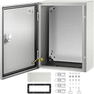 Electrical Enclosure 16 in. x 12 in. x 6 in. NEMA Waterproof Junction Box Steel with Mounting Plate for Outdoor Indoor