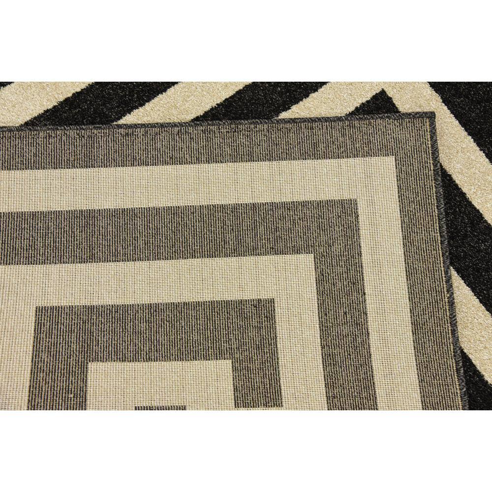 Elegant Athens Black Synthetic 5'3" x 8' Rectangular Rug