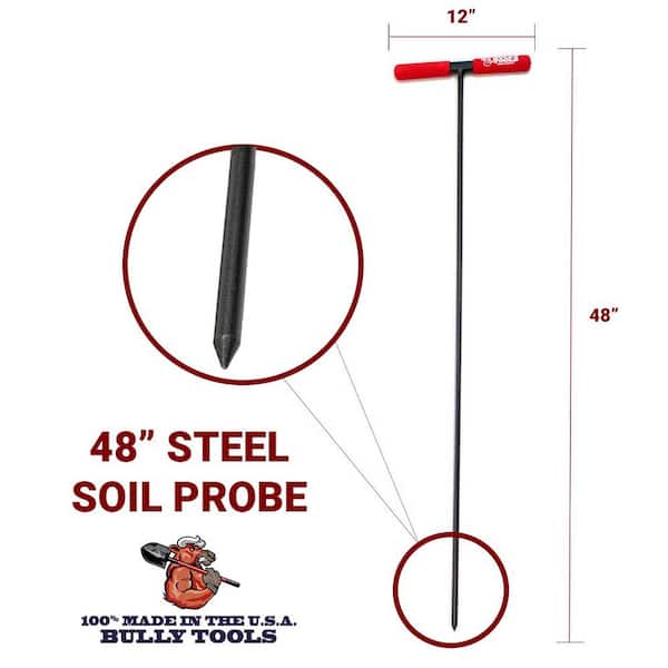 48_inch Pack of 2 Bully Tools 99203 Soil Probe Steel Tstyle Handle 