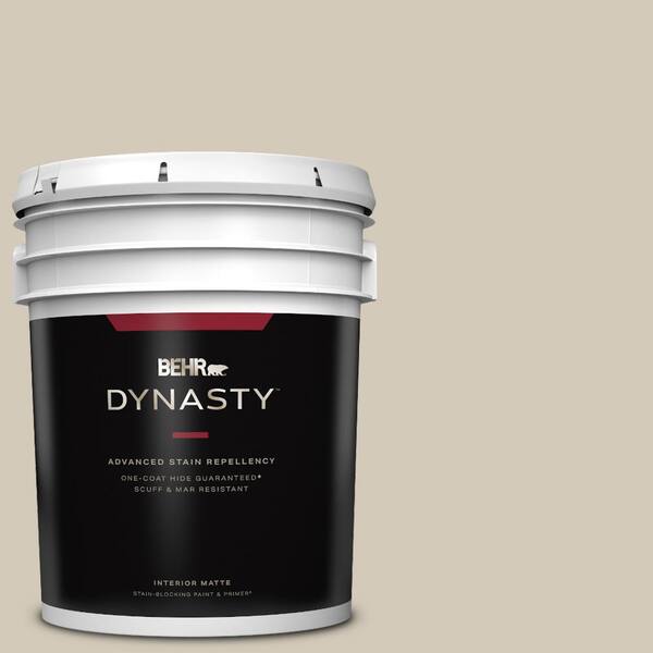 BEHR DYNASTY 5 gal. Designer Collection #DC-010 Even Better Beige Matte Interior Stain-Blocking Paint & Primer