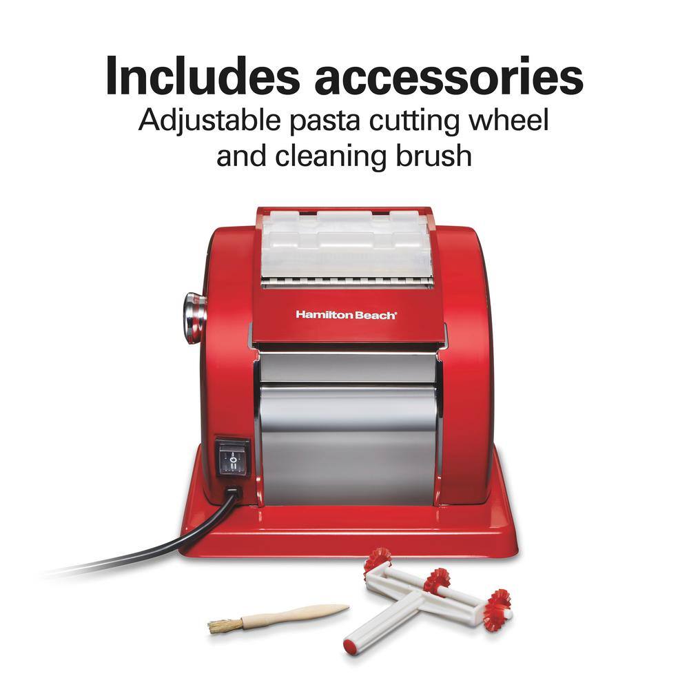 Hamilton Beach Red Electric Stainless Steel Pasta Maker