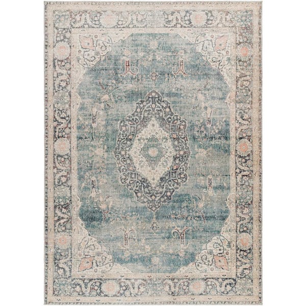 Becki Owens Marlene Blue/Cream Medallion 9 ft. x 12 ft. Indoor Area Rug