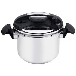 Turbo 10 qt. Silver Stove Top Pressure Cooker Induction Compatible with Easy-Lock Lid