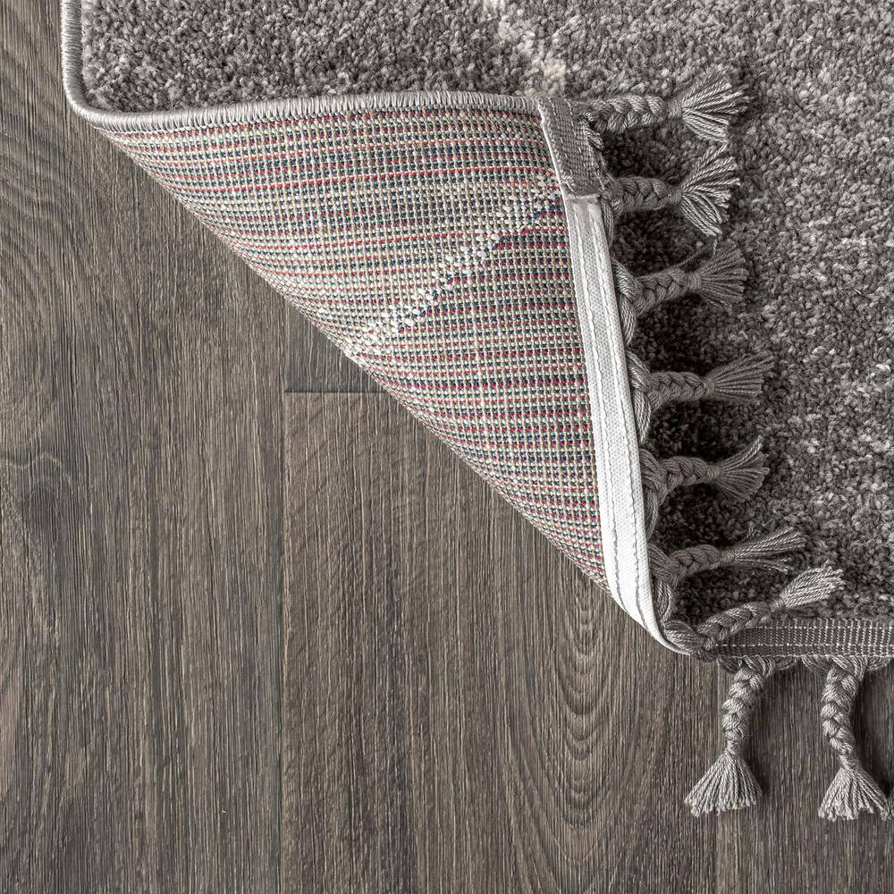 Modern Vintage Moroccan Beni Souk 3x5 Rug in Gray and Cream