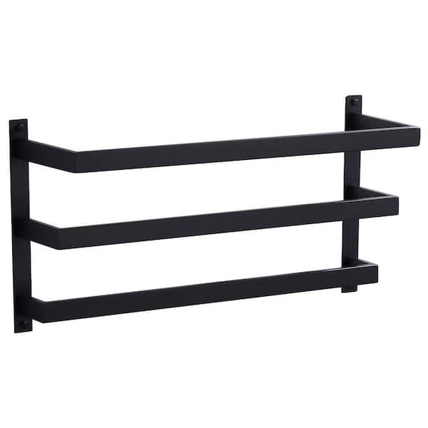 ALEASHA 24 in. Wall Mount 3-Tier Towel Rack SUS304 Stainless Steel ...