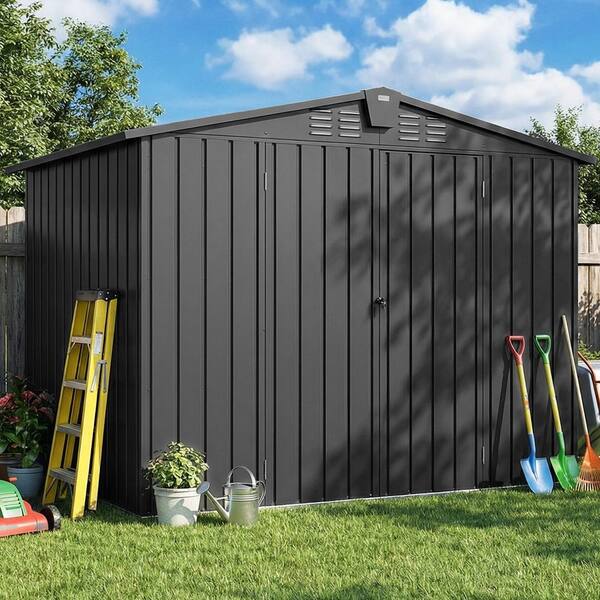 ToolCat 8.2 ft. W x 6.2 ft. D Metal Outdoor Tool Storage Shed with