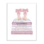 Stupell Industries 16 in. x20 in. Fashion Designer Flower Shoes Bookstack  Pink Black Watercolor by Amanda GreenwoodFramed Wall Art agp-205_fr_16x20  - The Home Depot