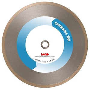 10 in. Continuous Wet Cutting Super Hi-Rim Diamond Saw Blade for Tile and Marble